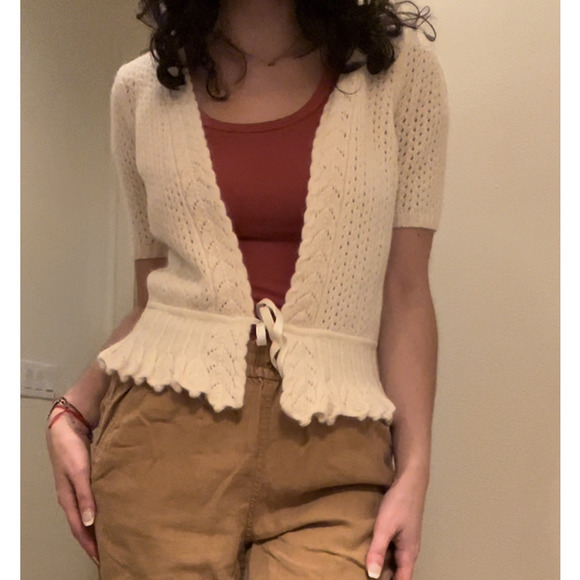 Wool Short Sleeve cardigan - Picture 5 of 5